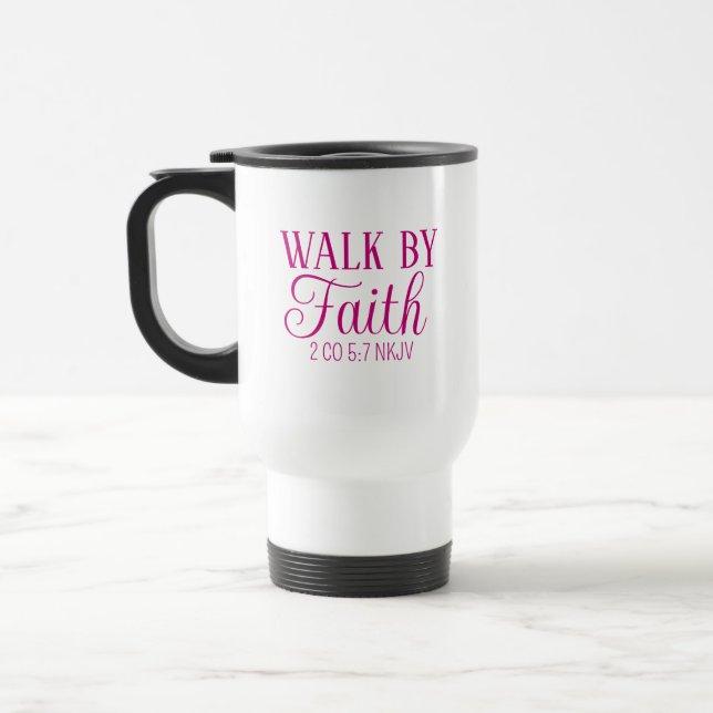 Walk by Faith Christian Living Rosa Simple Resemugg (Vänster)