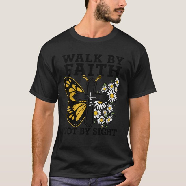 Walk By Faith Christian Teen Girl Toddler Jesus Lo T Shirt (Framsida)