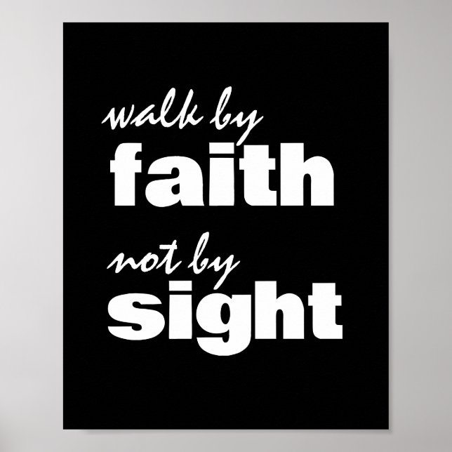 WALK BY FAITH EJ PER SIKT POSTER (Framsidan)