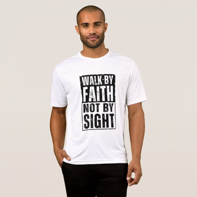 WALK BY FAITH EJ PER SIKT T SHIRT (Hel framsida)