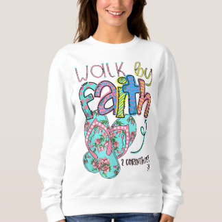 Walk by Faith Flinflip flops Christian Jesus Bible T Shirt