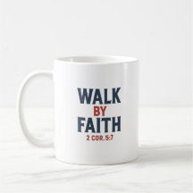 Walk by Faith Kaffe Mugg