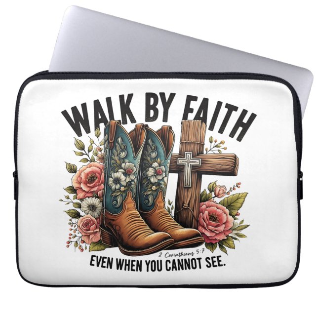 Walk By Faith Laptop Fodral (Framsidan)