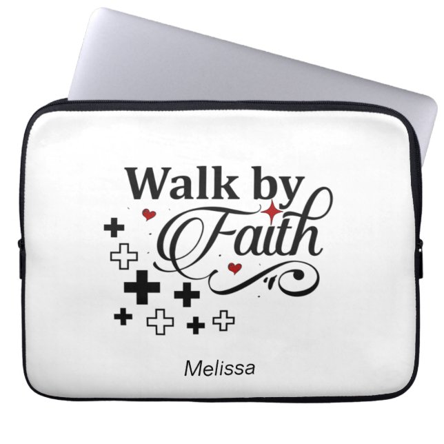 Walk By Faith Laptop Fodral (Framsidan)