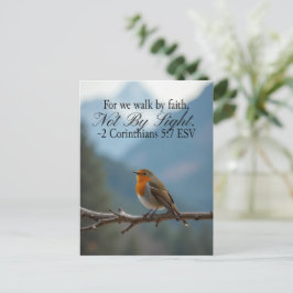Walk by Faith Not by Sight 2 Corinthians 5:7 Vykort