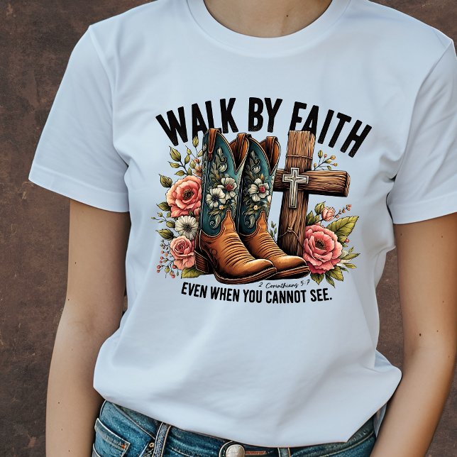 Walk by Trust Christian T Shirt (Skapare uppladdad)