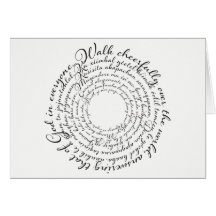 Walk Cheerully George Fox Quote Card