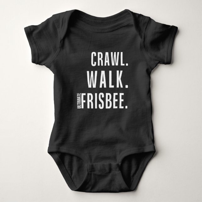 Walk Crawl Ultimate Frisbee - Throwing Frisbee T Shirt (Framsida)