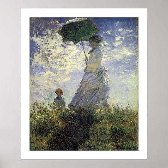 Walk, Dam med parasol Poster (Framsidan)