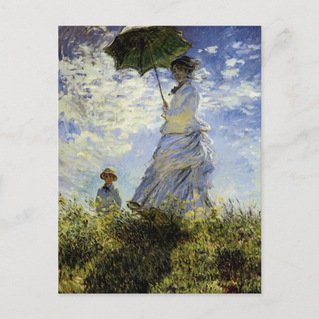 Walk, Dam med parasol Vykort (Framsida)