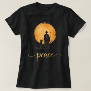 Walk for Peace-munkar med Aloka Dog T Shirt