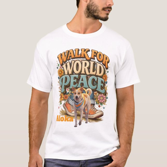Walk for World Peace T Shirt (Framsida)
