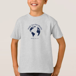 Walk for World T-Shirt - Boys Light Grått