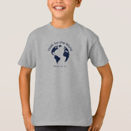 Walk for World T-Shirt - Boys Mörk Grått