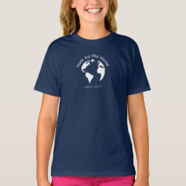 Walk for World T-Shirt - Girls Navy