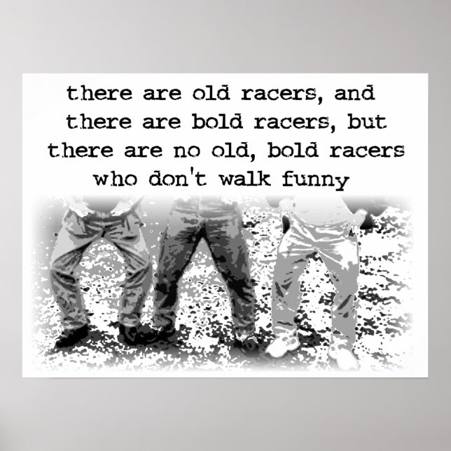 Walk Funny Dirt Bike Motocross Poster (Framsidan)