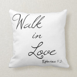 Walk i Kärlek Bible Verse Kudde