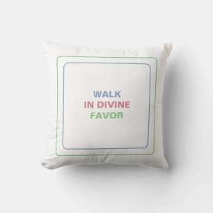 Walk in Divine Favor: Embrace Andlig Guidance Kudde