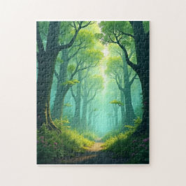 Walk in emerald Forest Pussel