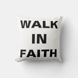 "WALK IN FAITH" 16 x 16 tum Dekorativ kudde