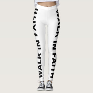 "WALK IN FAITH" Kvinnliga ben Leggings