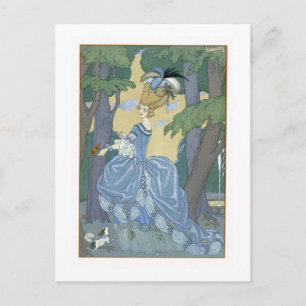 Walk in the Forest, illustration for 'Fetes Galant Vykort