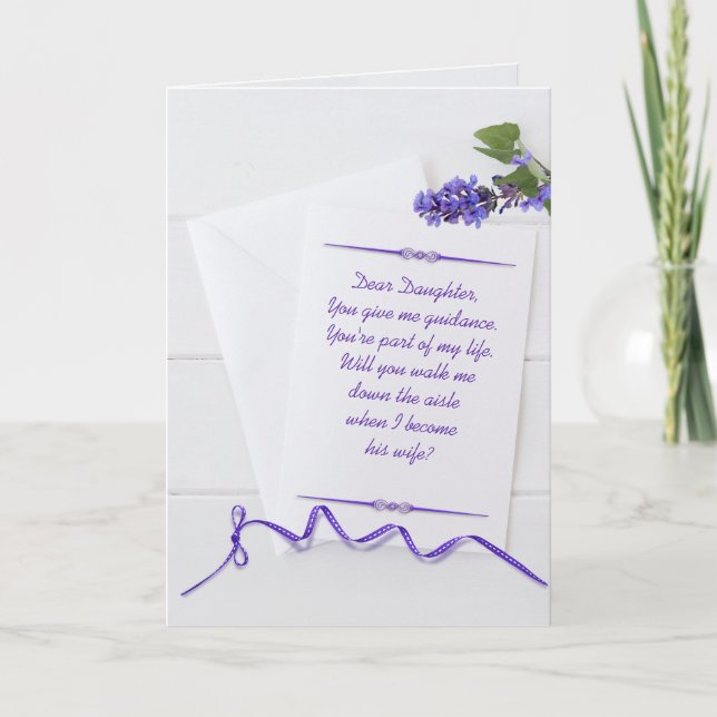 Walk Me Down The Aisle Daughter Request Helgkort (Framsida)