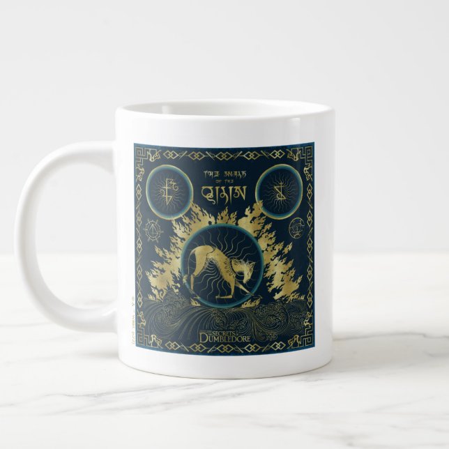 Walk of the Qilin Golden Vatten Tapestry Jumbo Mugg (Vänster)