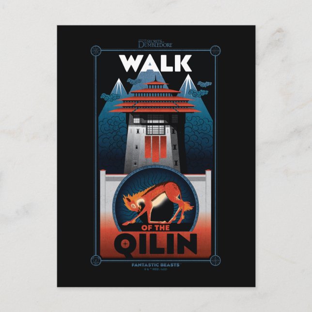 Walk of the Qilin Mountain-grafik Vykort (Framsida)