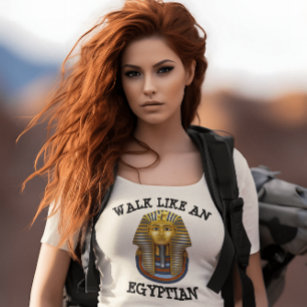 WALK SOM EN EGYPTISK VINTAGE 1980-talets T-SHIRTS