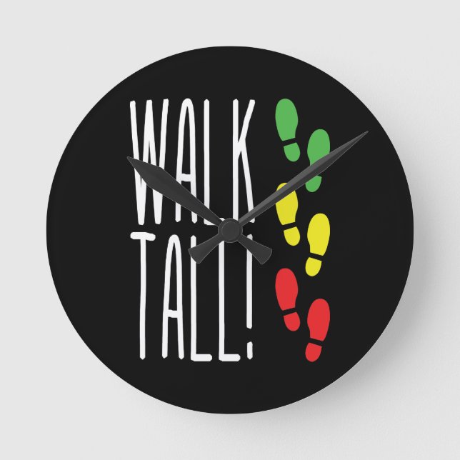 Walk Tall Rund Klocka (Framsida)