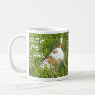 "Walk the hund and mow the gräsmatta" Mugg, Jack Kaffemugg