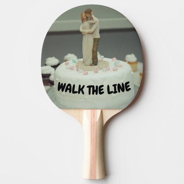 WALK THE LINE BRÖLLOP GIFT PING PONG PADDLES PINGISRACKET (Framsidan)