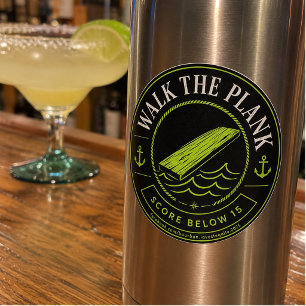 Walk the Plank Margarita Misslyckande Roligt Segla Runt Klistermärke