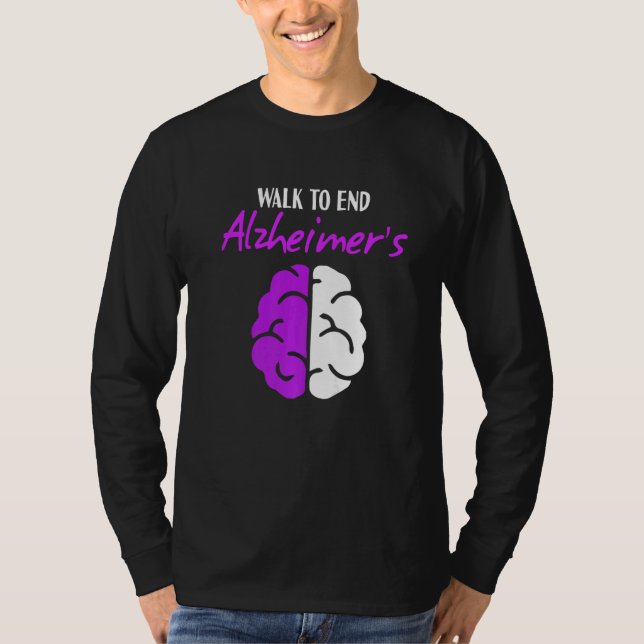 Walk To End Alzheimers Disease Month Purple Alzhei T Shirt (Framsida)