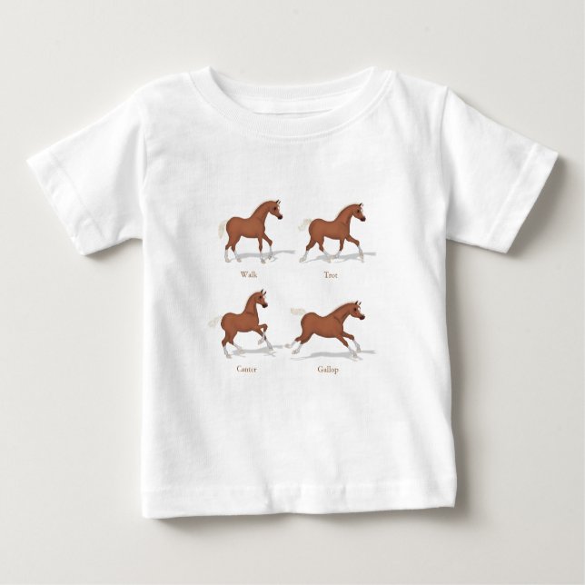 Walk Trot Canter Gaits från Horse Sorrel T Shirt (Framsida)