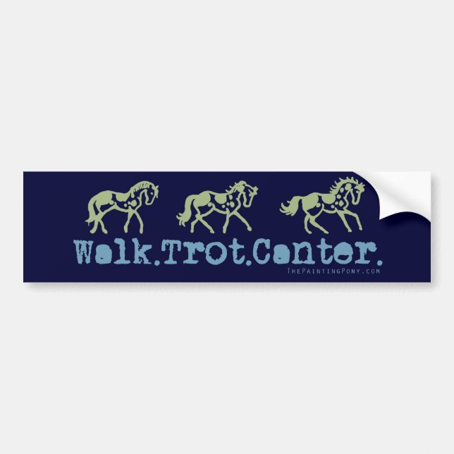 Walk Trot Canter Horses Bildekal (Framsidan)