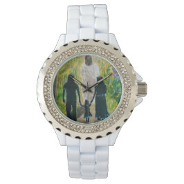 Walk with Jesus Women Rhinestone Watch Armbandsur