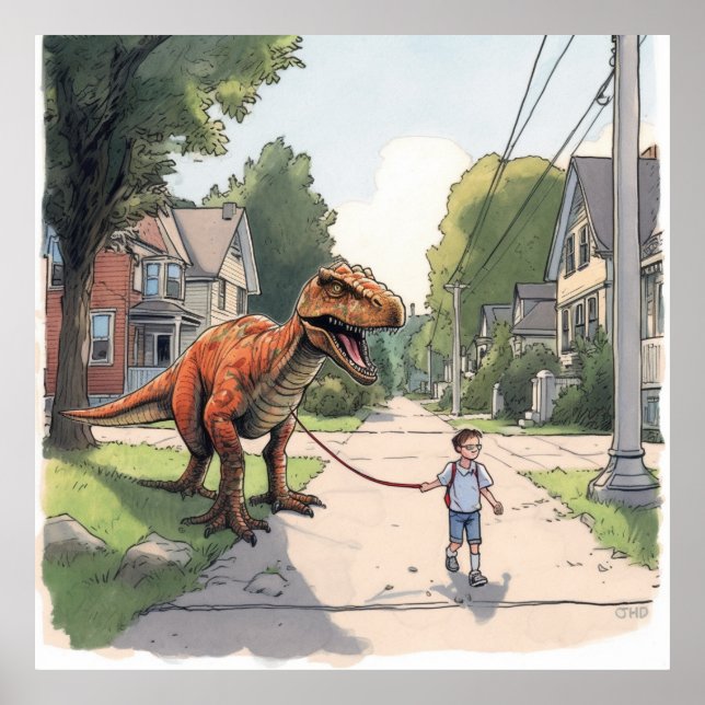 Walk Your Dinosaur Poster (Framsidan)