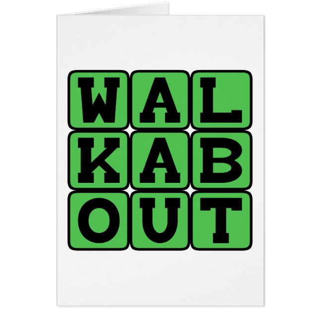 Walkabout, Australian Äventyr Hälsningskort (Framsidan)