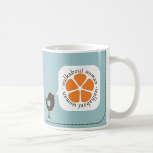 Walkaboutkvinnan satte en fågel på den muggen -  kaffemugg