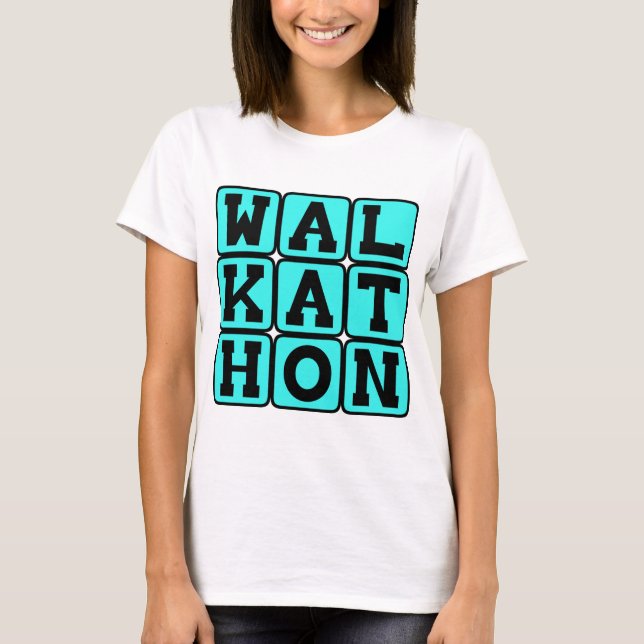 Walkathon, välgörenhets-promenad t-shirt (Framsida)