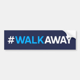 #WalkAway bildekal (blått-/vittext på blått)