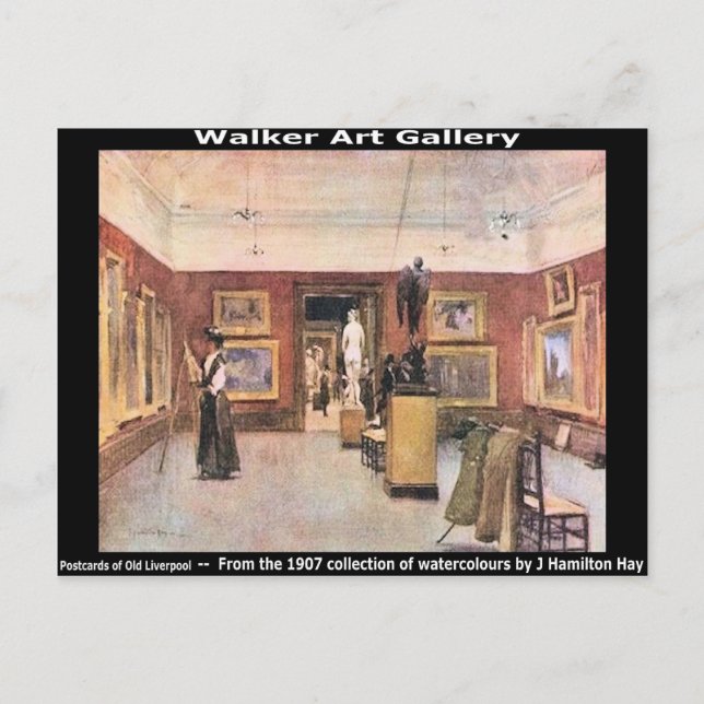 Walker Art Gallery, William Brown St., Liverpool. Vykort (Framsida)