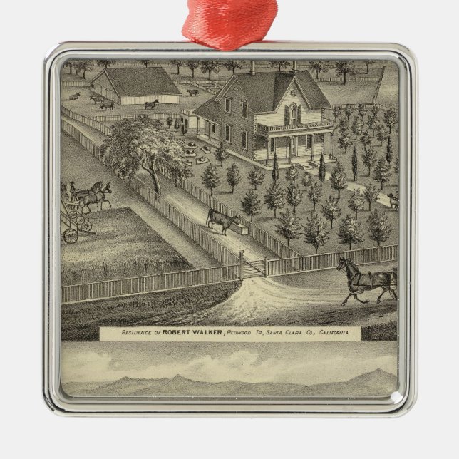 Walker, bostad i Boll Julgransprydnad Metall (Framsidan)