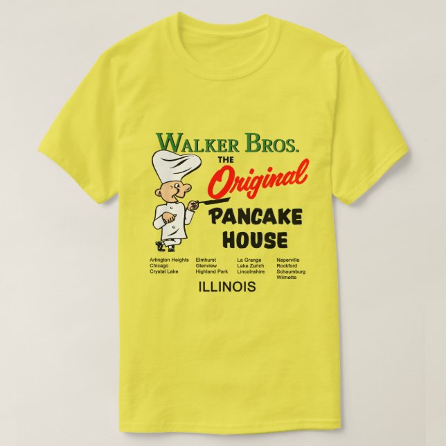 Walker Bros. Illinois, det ursprungliga pancake Ho T Shirt (Design framsida)