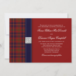 Walker Evening Tartan Celtic Bröllopsinbjudan Inbjudningar