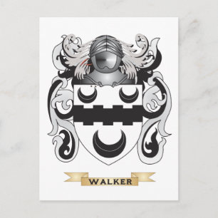 Walker Family Crest (Jackande av Arm) Vykort
