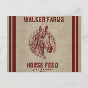 Walker Farms Horse Matar Sack Vykort