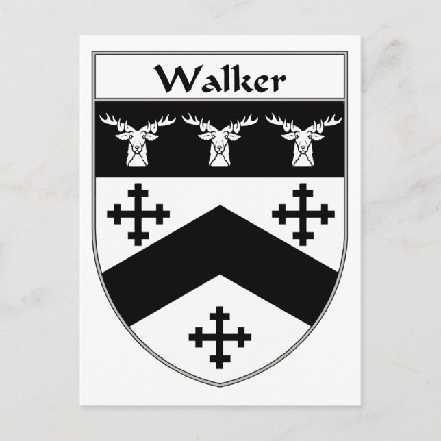 Walker Jackar om Arm/Family Crest Vykort (Framsida)